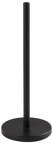 Gedy MAGÒ Portarrollos Papel higiénico, Porta Papel higienico de baño, de pie, Metal, Negro Mate, 15 x 15 x 38,9