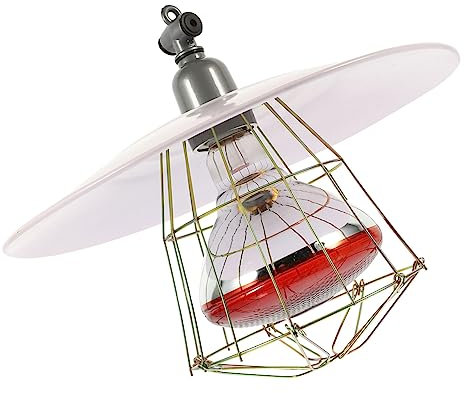WOONEKY Viehlampe Wärmelampe Aus Metall Mit Keramikfassung Für Viehkäfige Käfigzubehör Nutztiere Winter