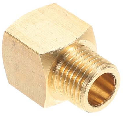OKUMEYR Brass 90-Degree Oil Pipe Elbow Connector 9.5-12.7mm Threaded Internal External Fittings for Gas and Hydraulic Pipelines Oil-Resistant Metal Pipe Joint