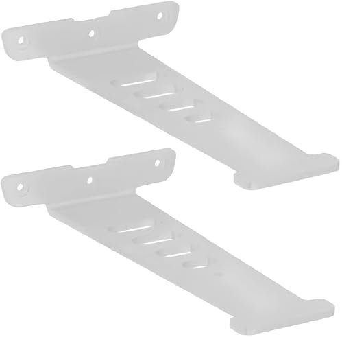 CQCQC Regalhalterung, schwarz, unsichtbare Regalhalterung, 4,5 mm dick, goldfarben, robuste Regalhalterung, 2er-Pack, industrielle Wandhalterung (8/13/18/23 cm (3,14/5,11/7/9 Zoll))(White,8cm/3.14in)