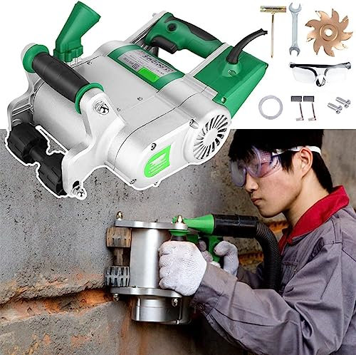 Rainureuse murale 1100 W, machine à rainurer les lignes murales, profondeur de rainure réglable, coupe-béton et encocheuse, machine de découpe de rainures pour murs et sols, ensemble d'outils de con