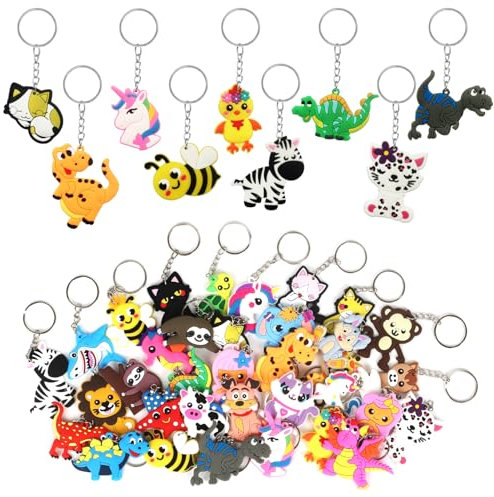 Gudotra 36 Pezzi Portachiavi Animali Gadget Compleanno Bambini Regalino Dopo Festa Compleanno