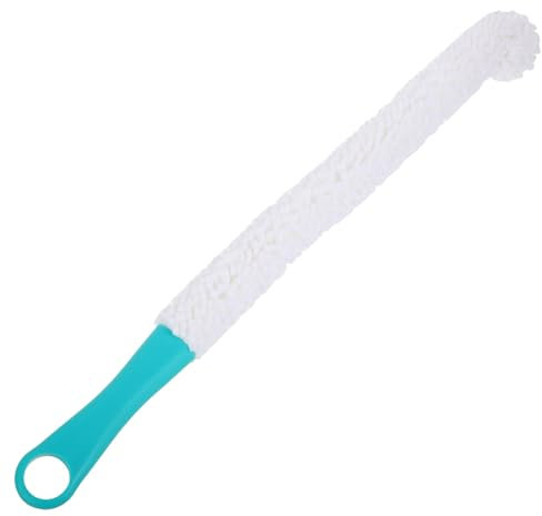 FOMIYES Flexible Wine Glass Cleaner Brush Long Handle 42cm, Decanter and Bottle Cleaning Brush for Glassware and Water Bottles, Green Handle Suitable for Wine Goblets and High Foot Glasses