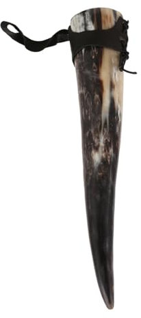 Abaodam Chope Viking En Corne De Bœuf 28-30 Cm Étui, Coupe à Boire Viking Grosse Capacité, Tasse Artisanale En Corne Naturelle Pour Bière Et Vin, Décoration Historique Pour Maison Et Convivialité