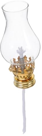 Cabilock Öllampen Ersatzteile Set mit Glaszylinder Metallregler und Docht für Vintage Petroleumlampe für Innenräume Camping und Outdoor Aktivitäten