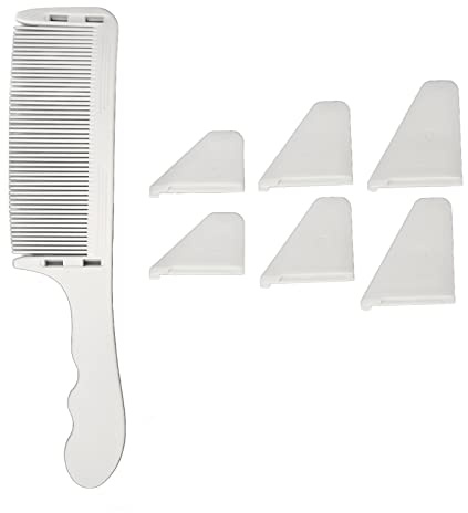 HoseOnfn Curbe Barber Clipper Peigne pour les outils de coiffure professionnelle, la forme S, le design plateau pour la coupe de cheveux Remarque: Ce titre a 62 caractères au (Blanc)