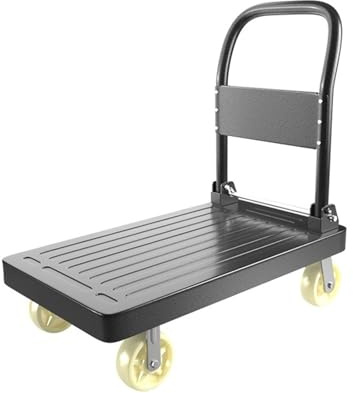 Sackkarre Multifunktionaler, klappbarer Plattformwagen mit 8-Zoll-Nylonrädern for Industrie und Gewerbe Ziehwagen