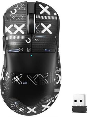 ZIYOU LANG×Magic-Refiner X2 Lightweight Wireless Gaming Mouse,Tri-Mode(2.4G/Wired/BT),25K DPI,PAW3311 Optical Sensor,1000Hz Polling Rate,500mAh,69g Ergonomic Mice for Medium-Large Hands-Black&Sticker