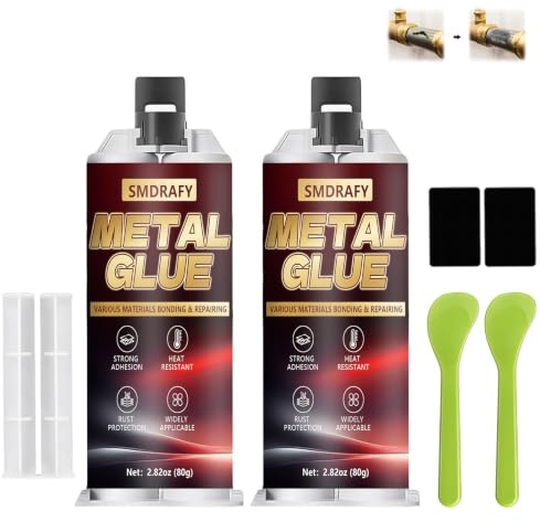 Colle Metal Extra Forte,160g Colle Metal Soudure a Froid | Colle Métallique, Soudage et la Réparation, Colle Métallique pour l'Aluminium, l'Acier Inoxydable, le Plastique, la Céramique