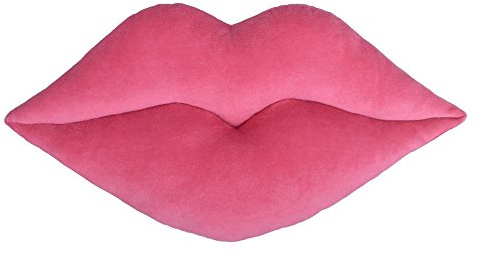 King Weiches 3D-Lippenkissen, Samt, Heimdekoration, für Bett, Wohnzimmer, 27,9 x 45,7 cm, Rosa
