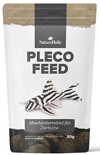 NatureHolic Plecofeed | Wels Futtertabletten | Fischfutter Aquarium | Premium Welsfutter Tabs für Saugwelse | Mit Ballaststoffen, tierischen Proteinen & Gemüse | Extra Harte Chips zum Abraspeln