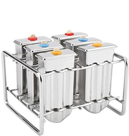 Cafopgrill Edelstahl EIS EIS am Stiel Formen Kit EIS Makers mit Tray Industrial Home Küche DIY EIS Maker Tool(2#)