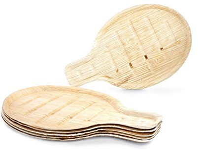 BOX And Tree| 25x Palm Wood Aperitif Board | Biodegradable Compostable Disposable Tableware | Stable and Robust l Cheese Platters, Charcuterie, Pastries, Cold Buffet