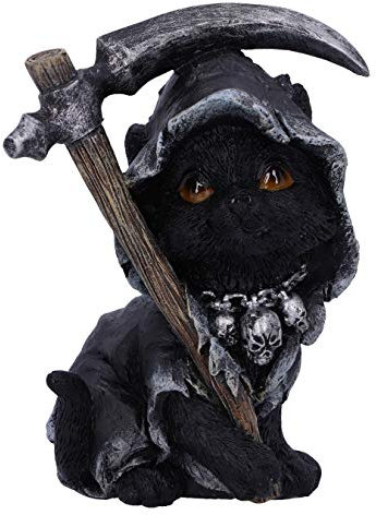 Nemesis Now Amara Grim Reaper Figurine Chat félin Noir 10,2 cm