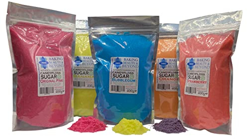 Baking Beauty and Beyond Premium Candy Floss Sugar 400g - Parma Violet Flavour