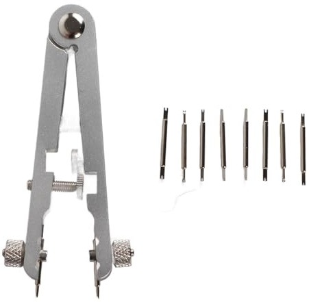 Watch Spring Bar Tång Reparationsverktygssats Urmakare Byt ut Demontering av kedjeverktyg med stift 6825(Silver)