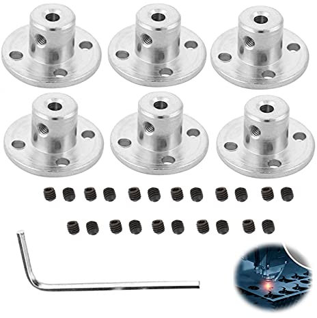 6 Stück 5mm Flanschkupplung Stahl Starr Modell Kupplung Flansche aus Edelstahl Wellenkupplung Kupplung Wellenkupplung Flexible Wellenkupplungen Flexible Wellenkupplung für DIY RC Modellmotoren