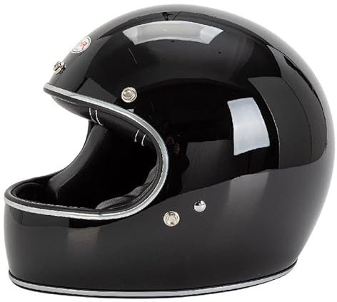 ZLYJ Retro Motorradhelm Vintage Full Face mit Visier Leichtbauweise ECE-geprüft A,X-Large
