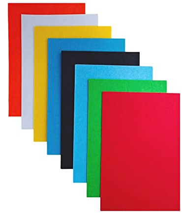 Jtnohx Steifer Filz, 2mm Dickes Filz zum Basteln, 8 Stuck 20x30cm Bastelfilz, Filzstoff Quadrate für DIY-Projekte (Blaugrüne Serie)