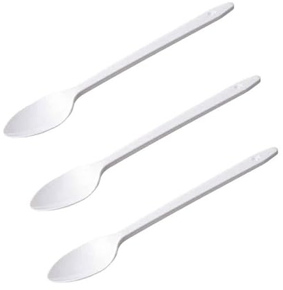 Virsus 1 Kg di Cucchiai Granita di colore BIANCO, lunghezza 14 cm, Biodegradabile e compostabile, cucchiai bio per dessert, dolci, yogurt, pappe, gelateria