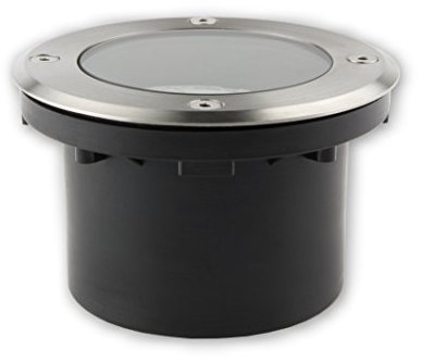 LICHT DISCOUNT LED Bodeneinbaustrahler IP65 Rund 5 W GX53 230V Bodenstrahler warm weiß Bodenspots befahrbar aus Edelstahl für Garten Aussenbereich Weg Leuchte