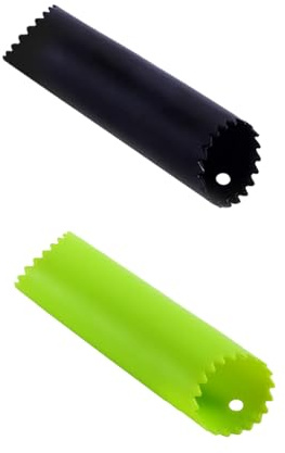 Tabanzhe Silicone Garlic Peeler - Set of 2 Garlic Peeler Tubes, Garlic Roller Peeling Tubes for Useful Kitchen Tools - Manual Garlic Peeler Easy Creative Kitchen Gadgets (Black+Green), 2208-20A
