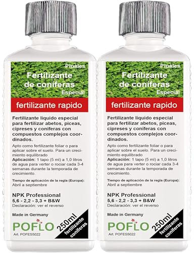 Fertilizante líquido premium para coníferas como abetos, pinos y abetos, de la línea profesional (500ml)