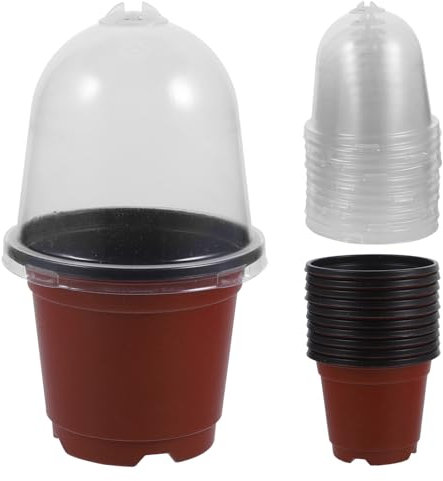 Baluue Feuchtigkeitskuppel-anzuchttöpfe 10er-Pack Pflanztöpfe Leichtes Design Für Zuhause