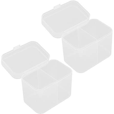 Beatifufu 2stücke Nagelpflege Wattepads Aufbewahrungsbox Mit Deckel Platzsparender Make-up Organizer Aus Robustem Kunststoff Dicht Schließend Für Kosmetikpads Und Nagellackentferner Pads