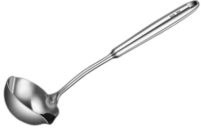 Mikinona Mestolo Per Zuppa in Acciaio Inossidabile Con Foro Per Filtro Cucchiaio Con Filtro Per Per Cucinare Lavabile in Lavastoviglie Facile Da Pulire.