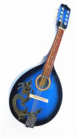 Mandoline Gitarre Achtsaitige Mandoline Blau Farbe Schöne Form