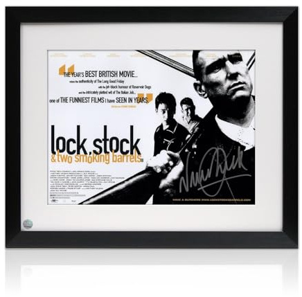 Vinnie Jones Signed Lock, Stock & Two Smoking Barrels Film Poster. Framed