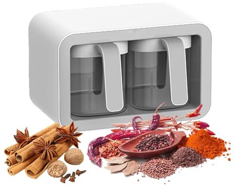 Scatola di condimento a parete, mensola per condimenti a parete - Contenitore per alimenti con griglia multipla | Scatola per condimenti, contenitore per alimenti
