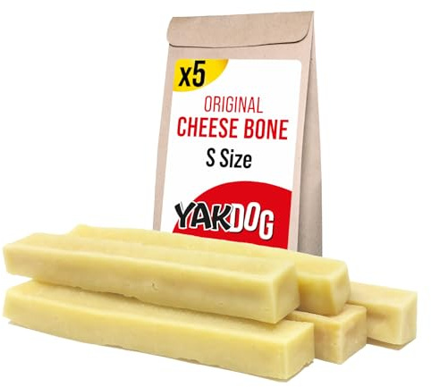 YAKDOG – Ostpinnar för hundar – långvariga tuggsnacks – 100 % naturlig – traditionell från Himalaya – tillverkad i Belgien – S – 5 stycken