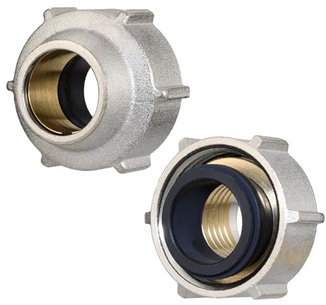 2 Stück Ancable 15x3/4 Zoll Klemmverschraubung-Set mit versilberten Kupferanschlüssen für Heizkörper, für Eurokonus, geeignet für Kupfer-, Weichstahl- und C-Stahlrohre