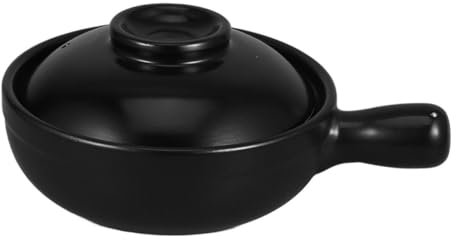 Hemobllo Cazuela de Barro Artesanal Olla para Guisos de Arroz y Sopa para Cocinas de Hotel y Chefs Cazuela Donabe con Tapa para Cocinar