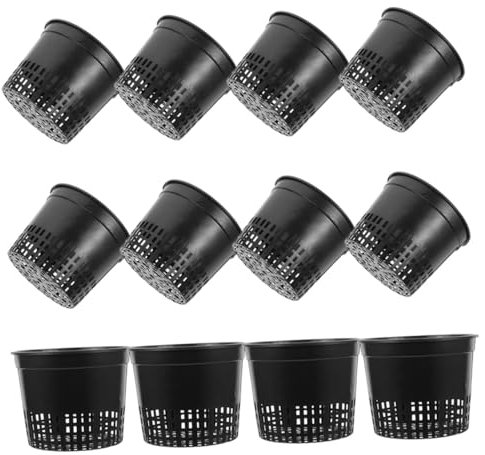 UKCOCO 12pezzi Vasi Rete in Plastica Riutilizzabili Senza Terra Per Coltivazione Fuori Di Tazze Rete Per Giardinaggio Balcone e Semina Di Piantine