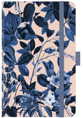 Premium Timer Small Blüten - Kalender 2026 - Korsch-Verlag - Taschenkalender A6 mit Stifthalter, Lesebändchen und Zetteltasche - eine Woche auf 2 Seiten - 9 cm x 14 cm