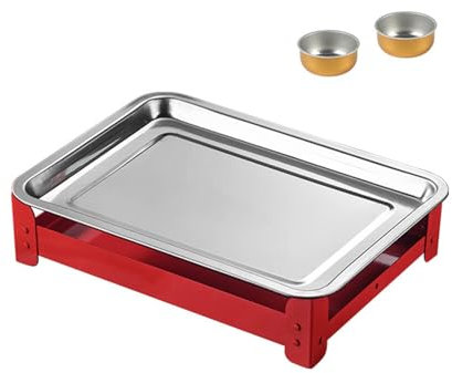 Beimus Scaldavivande in acciaio inox per grigliate all'aperto, feste, candele, piatti di carne riscaldati con staccabile