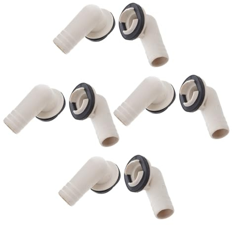 Gatuida 8 pièces Connecteur Tuyau Vidange Climatiseur avec Anneaux Étanchéité Adaptateur Coudé pour Évacuation Eau Installation Facile Résistant Aux Intempéries Compatible Unités
