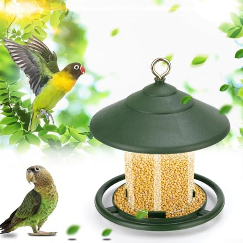 Funktionale und attraktive Vogelfutterstation aus Kunststoff für den Außenbereich, entworfen für einfache Nutzung