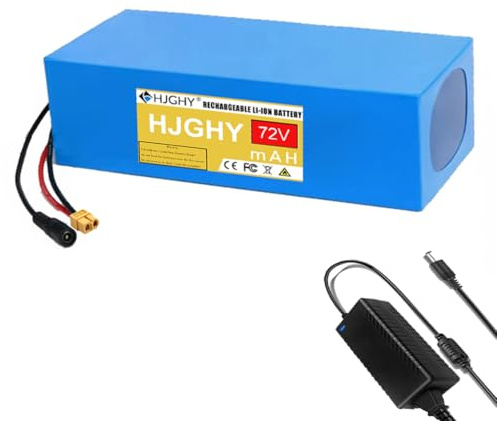 HJGHY Batería de Iones de Litio de 72 V, 20 Ah, 30 Ah y 40 Ah, de PVC, con Cargador para Bicicletas eléctricas y Motocicletas de 0 a 3000 W.