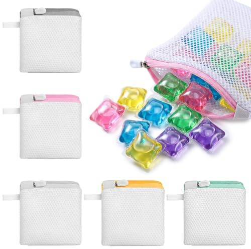 5 Stück Wäschenetz Klein Wäschesack für pods, Klein Waschmaschinenbeutel Mini Wäschebeutel für pods, Kleine Wäschesäcke Netz Wäschebeutel Aufbewahrungsbeutel
