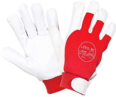 LEVEL-SC 12 Paar Winter Arbeitshandschuhe Montage Ziegenleder Klettverschluss (TECH-W-12) (10(XL))