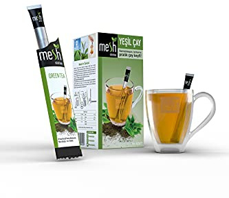 Adam's Healthy Products Mesh Green Tea 16 Sticks - Tea Enjoy Lightweight Made - None Bag, None Drops, None Spoon - Easy in The Handling, of Course in The Taste