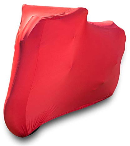 Richbrook, Super Soft, Stretchy & Strong Indoor Motorcycle Cover Compatible with Honda Motorbikes – Red