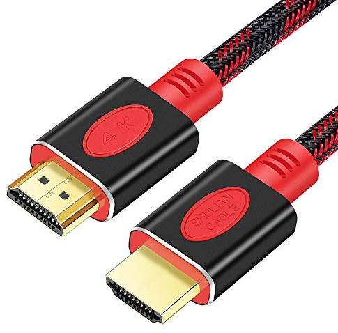 SHULIANCABLE Câble HDMI 4K, HDMI 2.0 Haute Vitesse par Ethernet Supporte 1080P 3D HDR Retour Audio (1M)