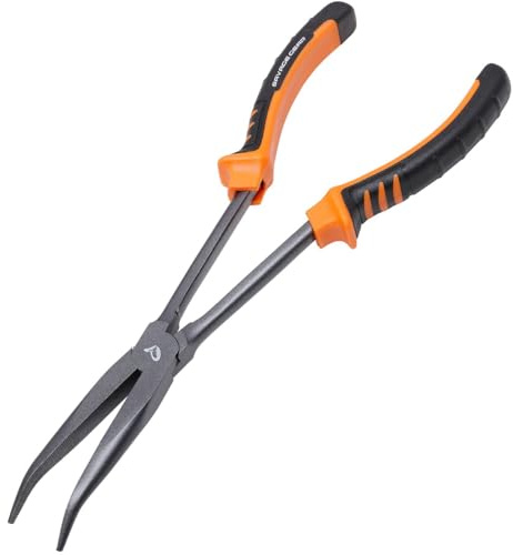 Savage Gear MP Long Bend Nose Plier 27,5cm - Lösezange zum Hechtangeln, Angelzange zum Lösen von Haken, Zange zum Raubfischangeln