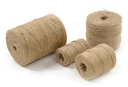 Craft Jute Shabby String 12m-1000M Metre Natural Brown Rustic Twine Shank 3ply (125 metres)