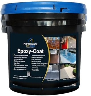 PerformanceDIY Good Half Kit Epoxy Floor Coating-Black Base with Blue Blend 1/4 Flakes-Light Flake Coverage,Covers 250 sq. ft.-for Garage,Basement, Patio,Commercial Floors,Concrete-Non-Toxic